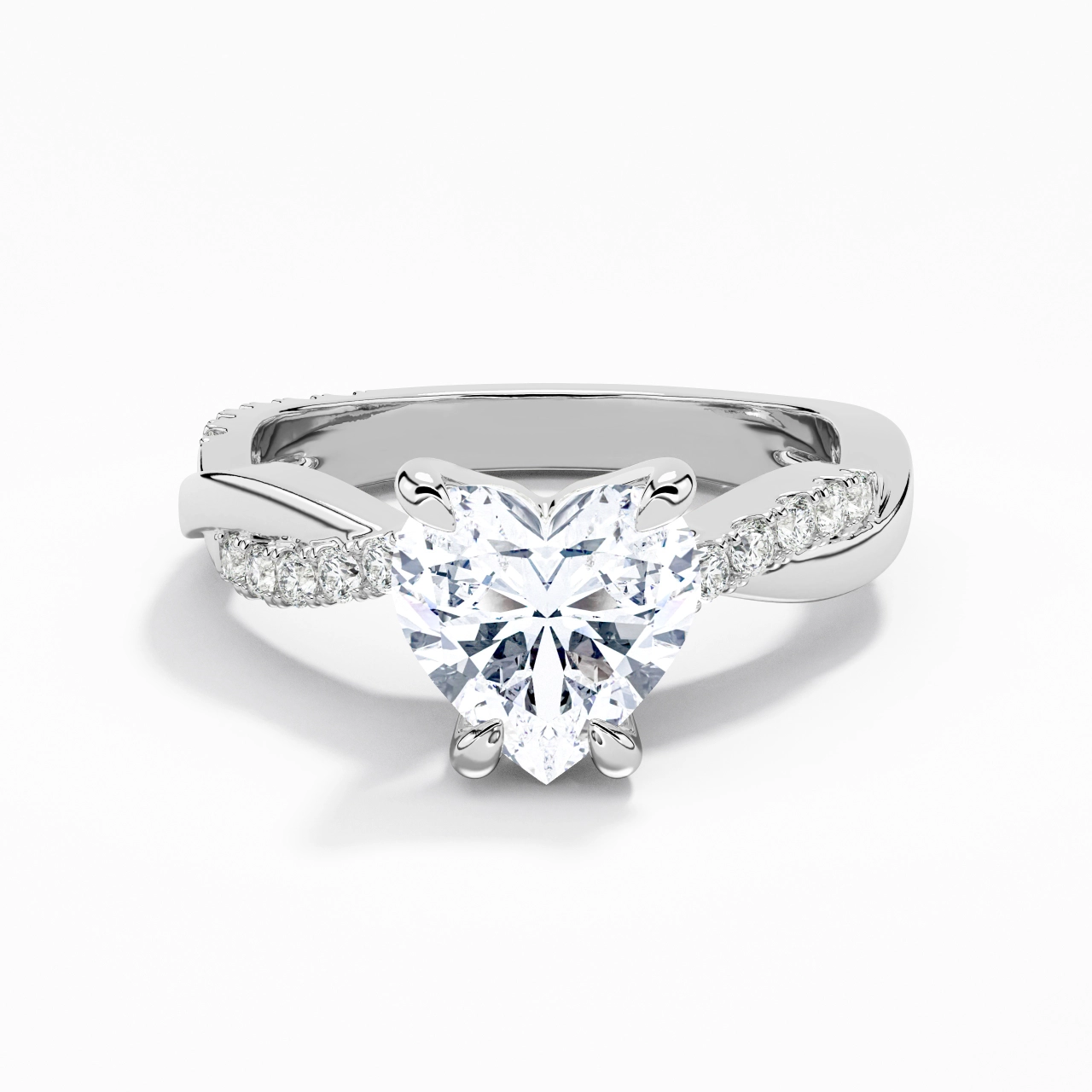 1.50ct Moissanite Engagement Ring Platinum