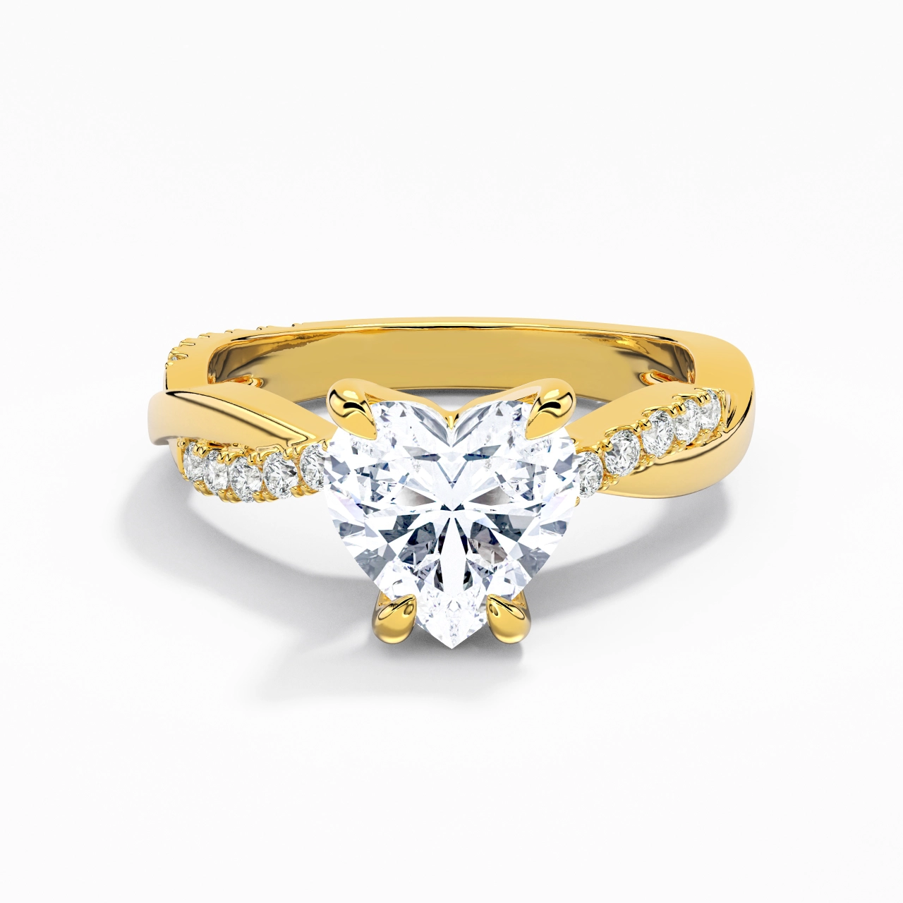 1.50ct Moissanite Engagement Ring 14K Gold