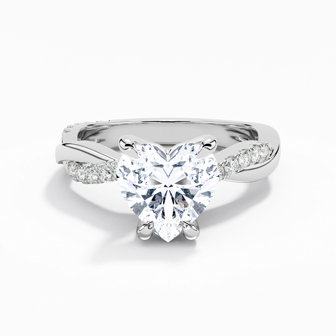 East West Engagement Ring 2.00ct Moissanite