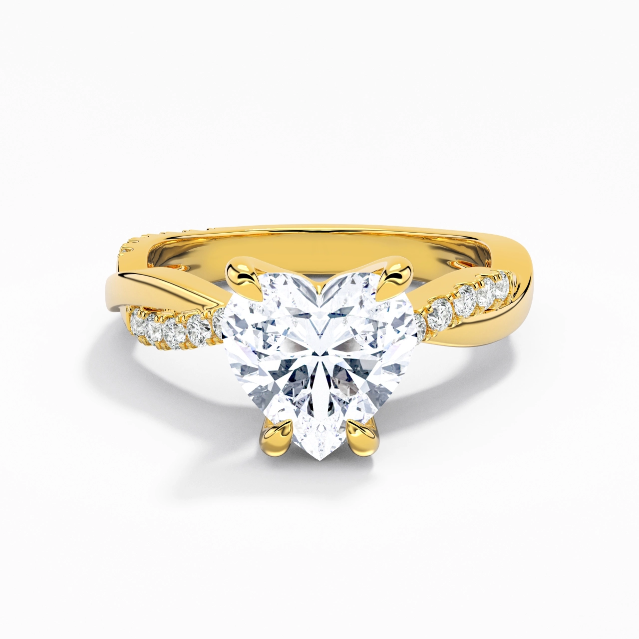 2.00ct Moissanite Engagement Ring 14K Gold