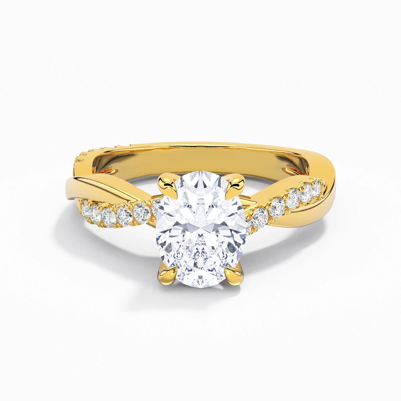 East West Engagement Ring 1.50ct Moissanite