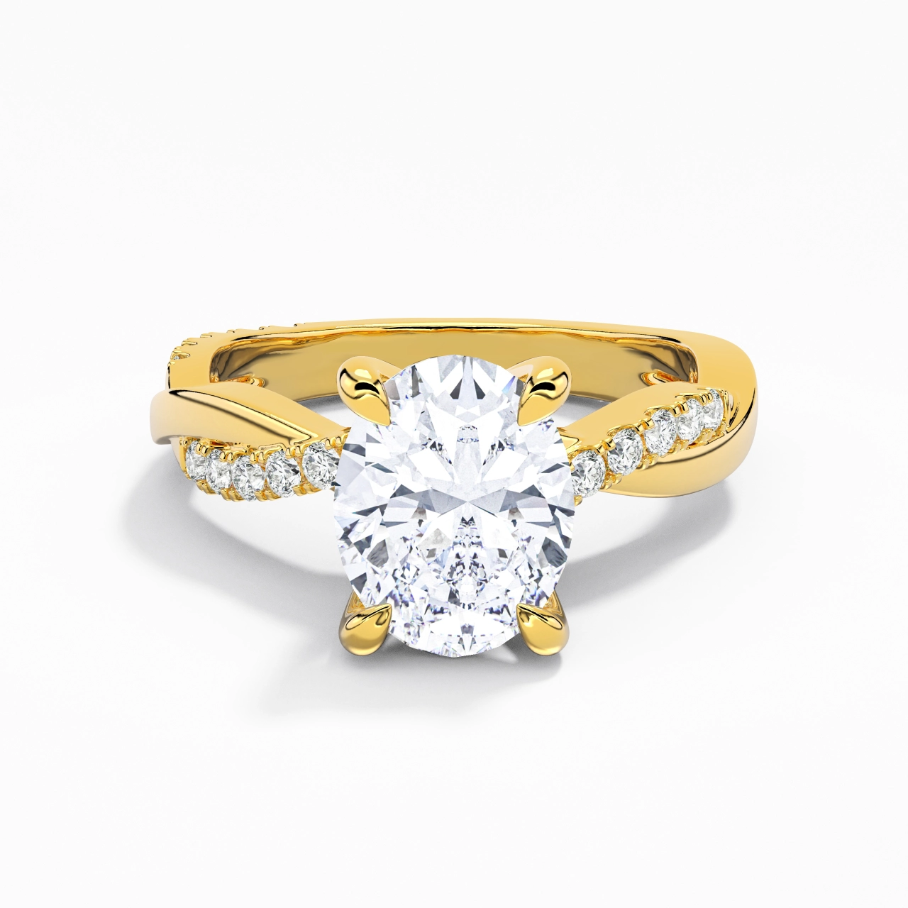 2.00ct Moissanite Engagement Ring 18K Gold