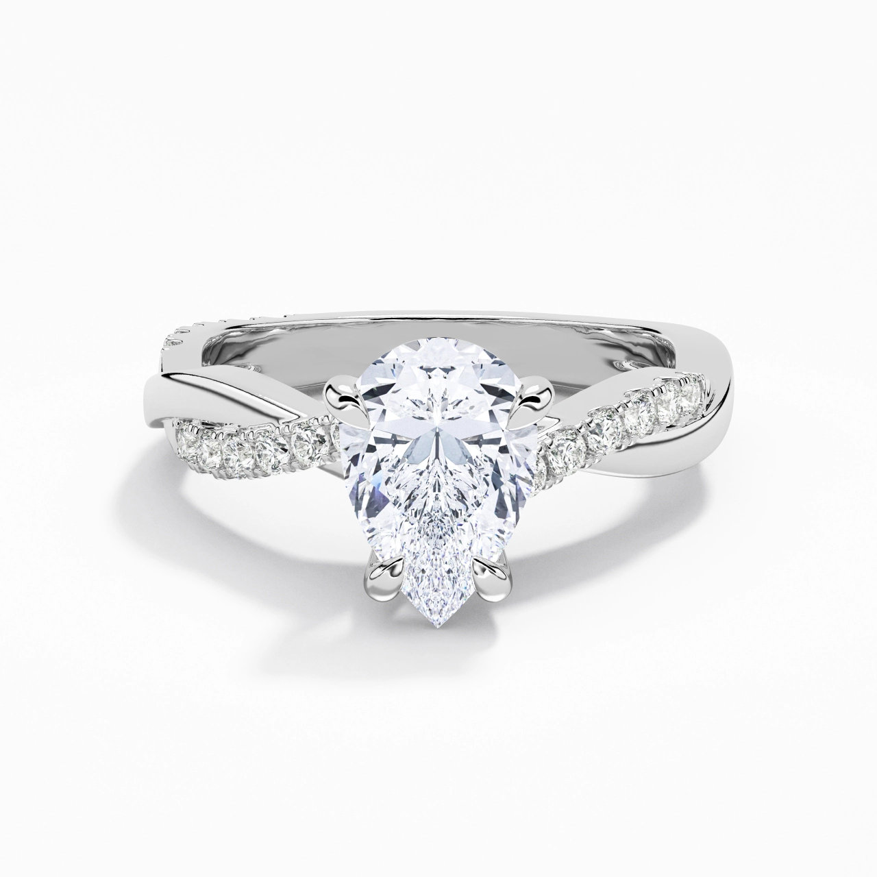 East West Engagement Ring 1.50ct Moissanite