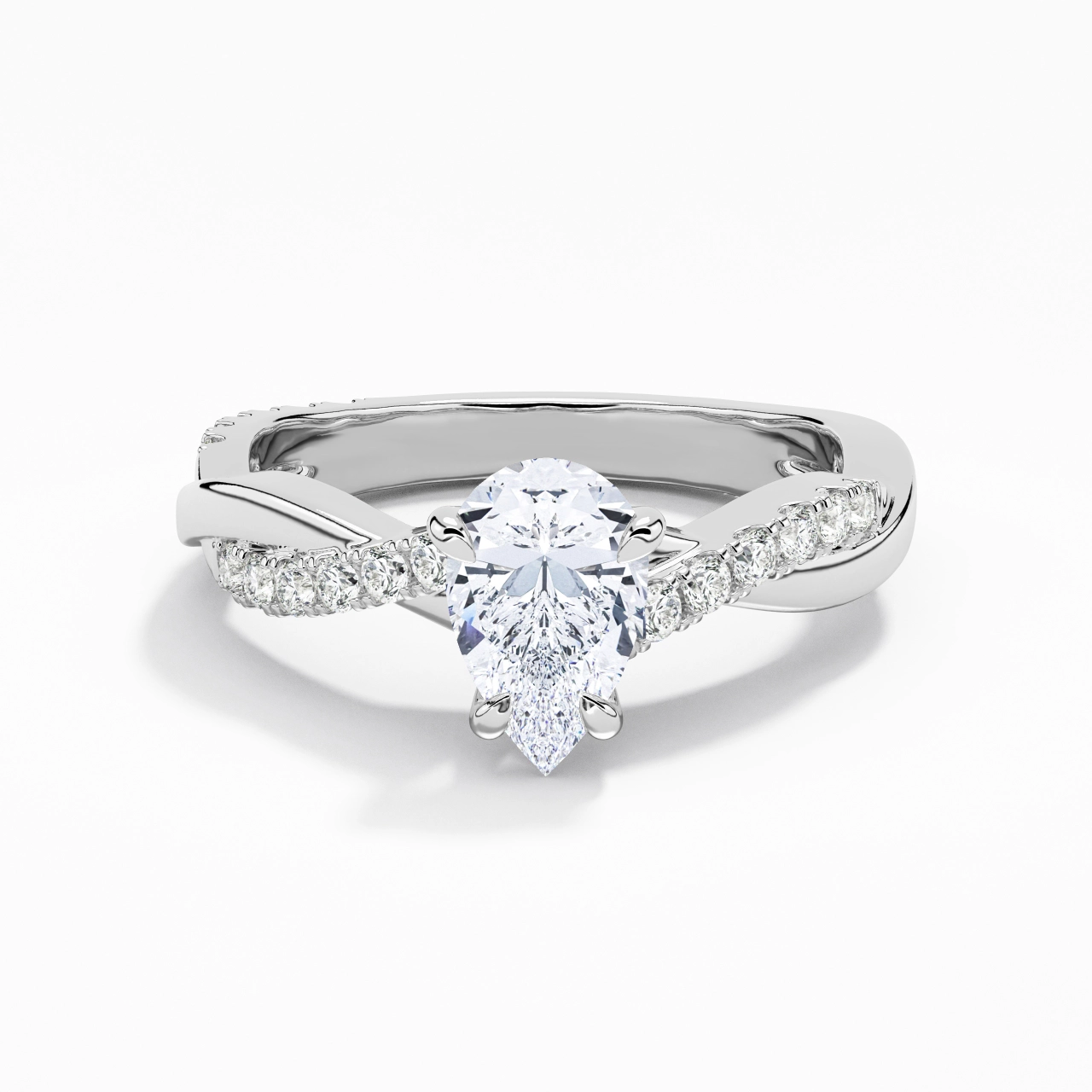 East West Engagement Ring 1.00ct Moissanite