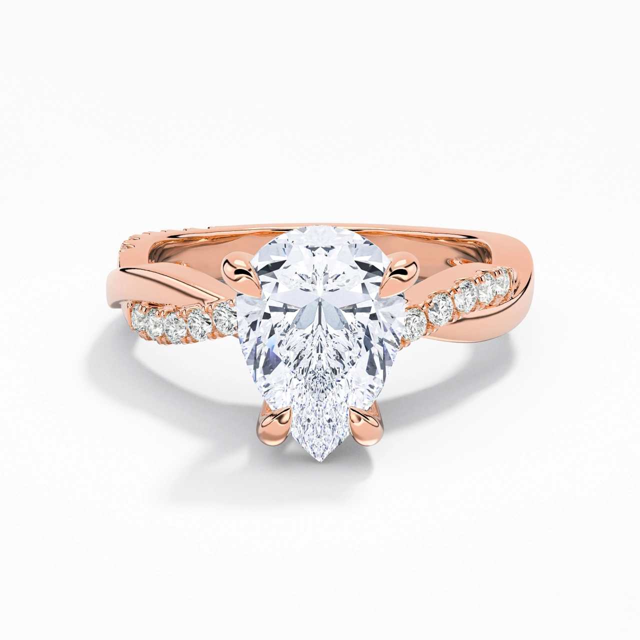 East West Engagement Ring 2.00ct Moissanite