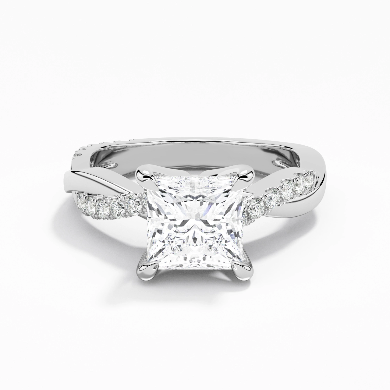 1.50ct Moissanite Engagement Ring Platinum