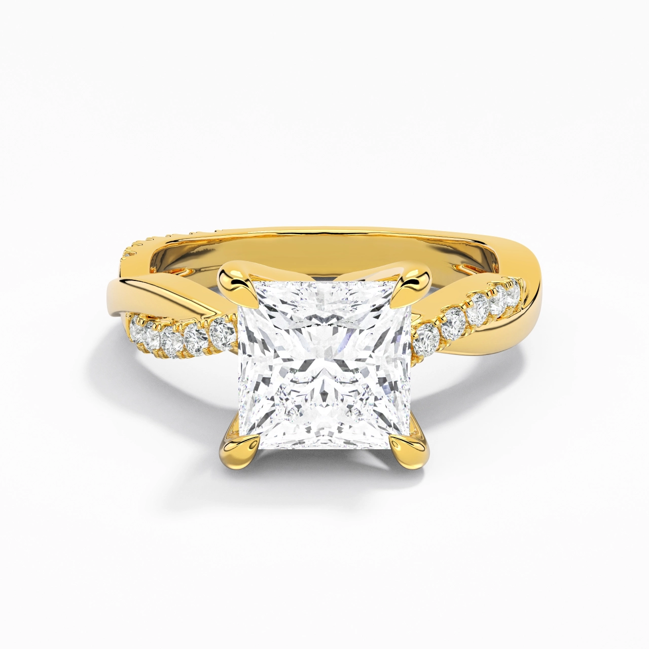 2.00ct Moissanite Engagement Ring 14K Gold