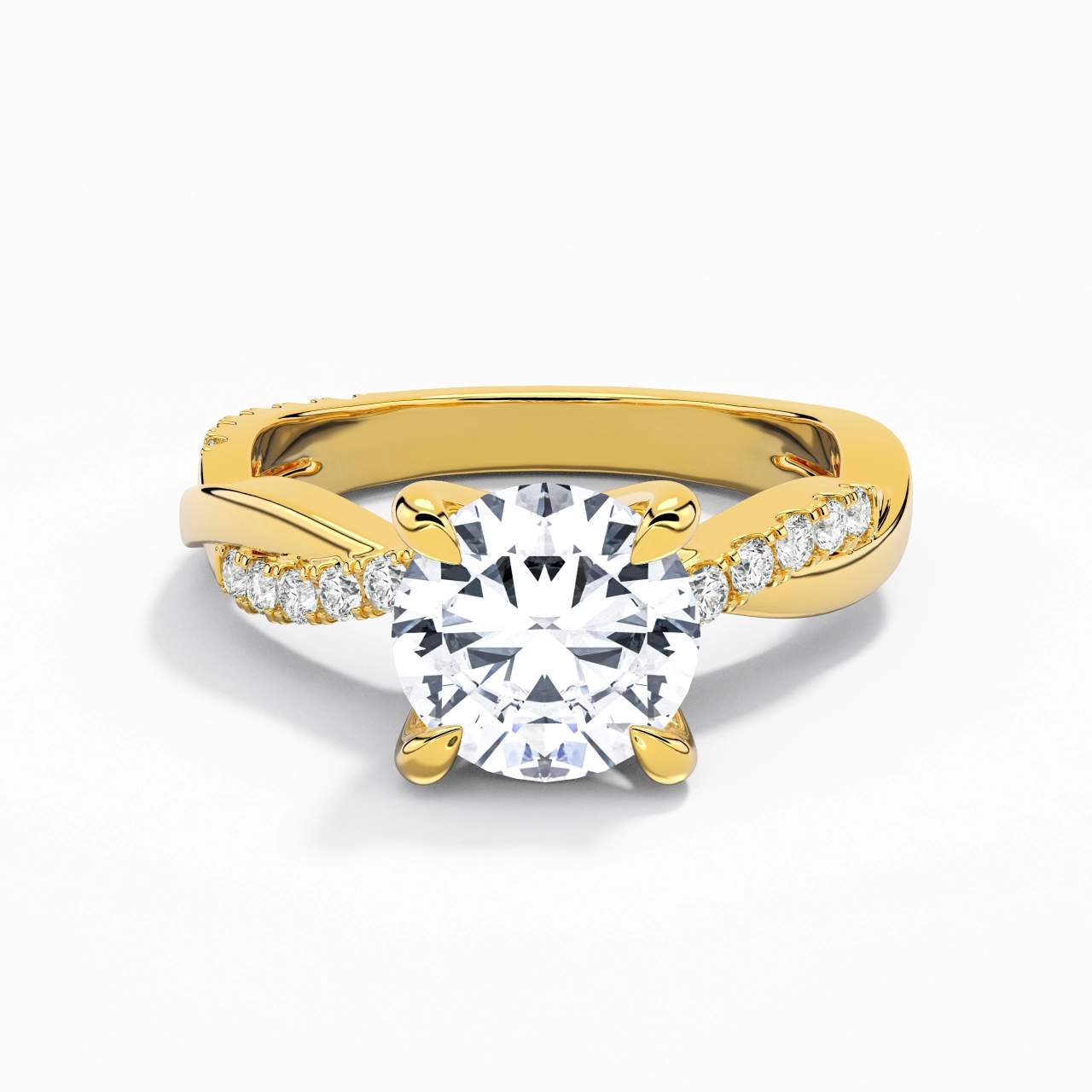 1.50ct Moissanite Engagement Ring 14K Gold