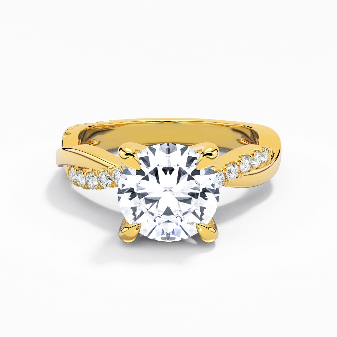 2.00ct Moissanite Engagement Ring 14K Gold