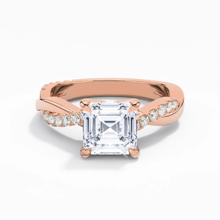 1.50ct Moissanite Engagement Ring 18K Rose Gold