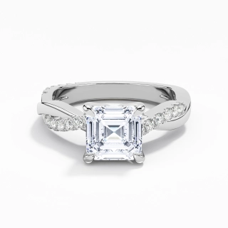 1.50ct Moissanite Engagement Ring 14K White Gold