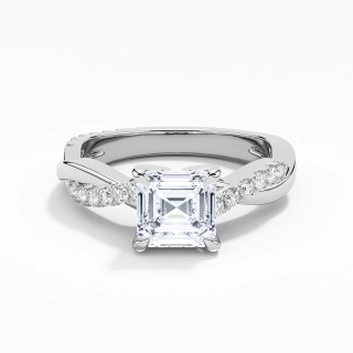 Est Ouest Bague de fiançailles 1.00ct Moissanite