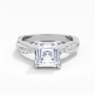 East West Engagement Ring 2.00ct Moissanite