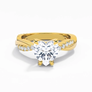 1.50ct Moissanite Engagement Ring 14K Gold