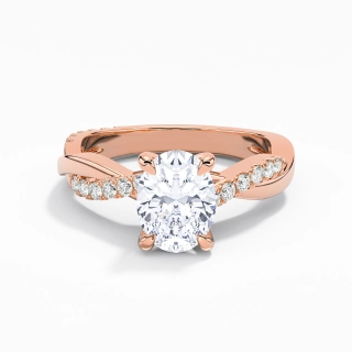 Est Ouest Bague de fiançailles 1.50ct Moissanite