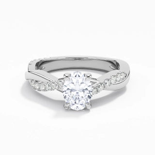 East West Engagement Ring 1.00ct Moissanite