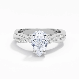 East West Engagement Ring 1.50ct Moissanite