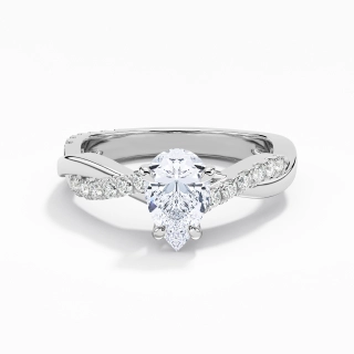 East West Engagement Ring 1.00ct Moissanite