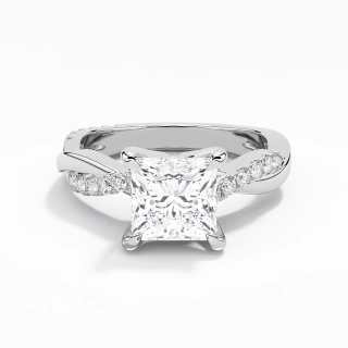 1.50ct Moissanite Engagement Ring Platinum