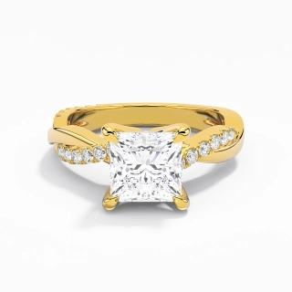 1.50ct Moissanite Engagement Ring 14K Gold