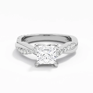 Est Ouest Bague de fiançailles 1.00ct Moissanite