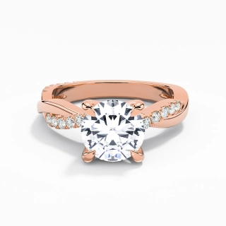 1.50ct Moissanite Engagement Ring 18K Rose Gold