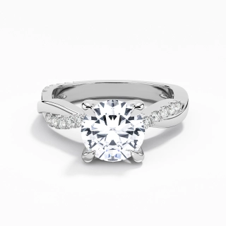 Est Ouest Bague de fiançailles 1.50ct Moissanite