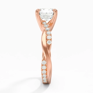 1.50ct Moissanite Engagement Ring 18K Rose Gold