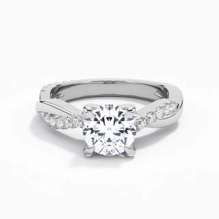 Est Ouest Bague de fiançailles 1.00ct Moissanite