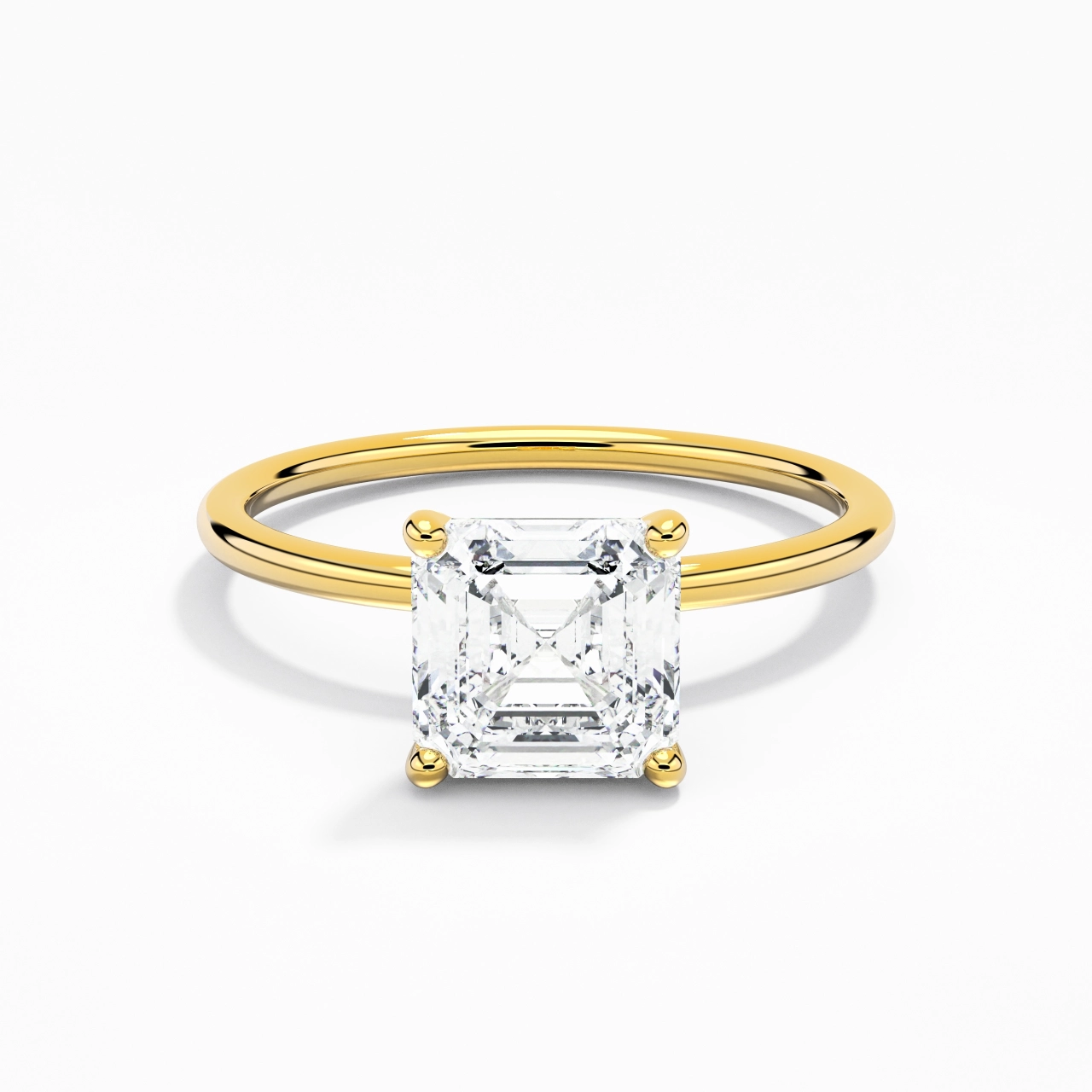 1.50ct Moissanite Engagement Ring 14K Gold