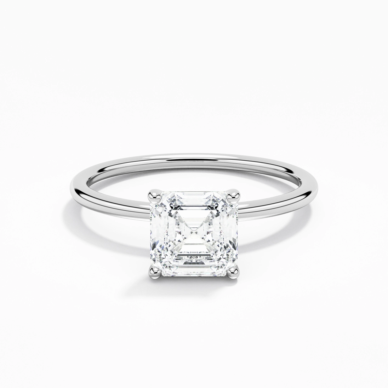 1.00ct Moissanite Engagement Ring 925 Sterling Silver