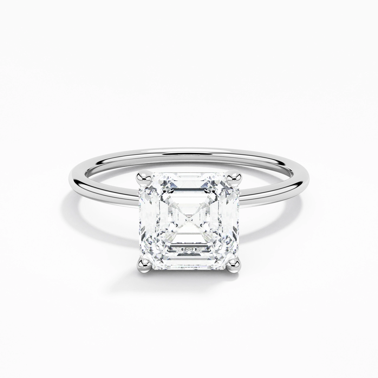 2.00ct Moissanite Bague de fiançailles Or blanc 18 carats