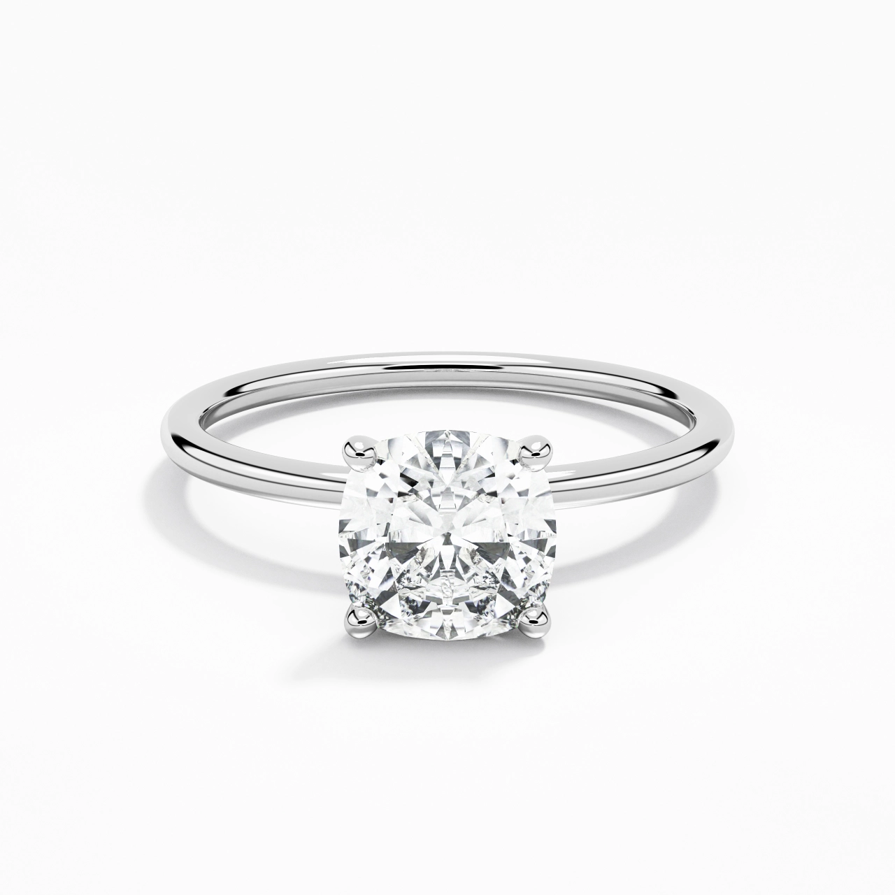 1.50ct Moissanite Engagement Ring 18K White Gold