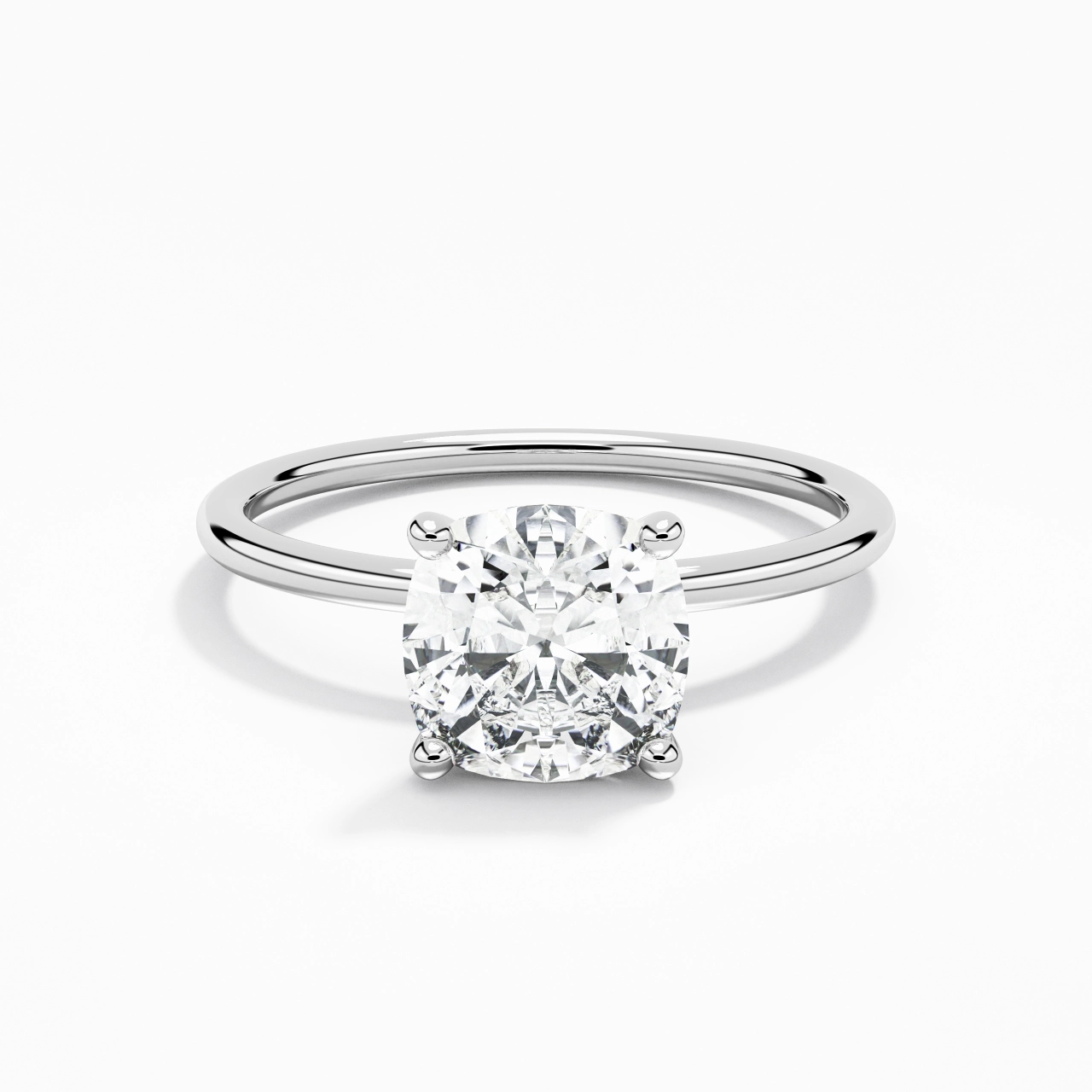 2.00ct Moissanite Bague de fiançailles Or blanc 14 carats