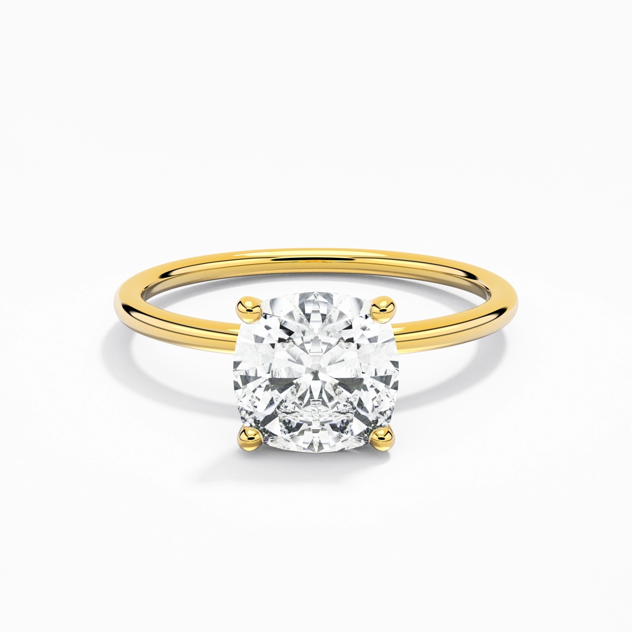 2.00ct Moissanite Engagement Ring 18K Gold