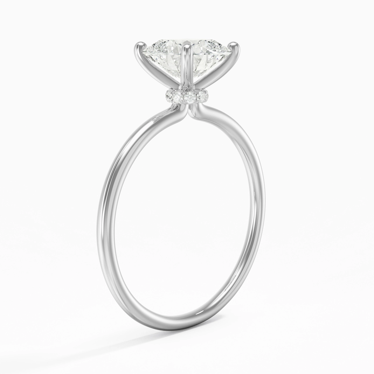 2.00ct Moissanite Bague de fiançailles Platine