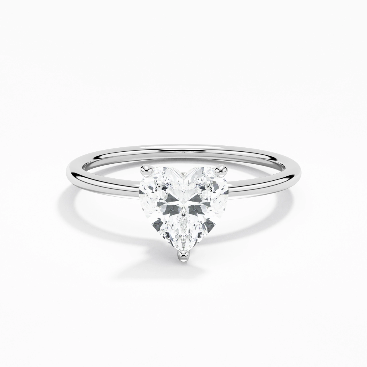 1.00ct Moissanite Engagement Ring Platinum