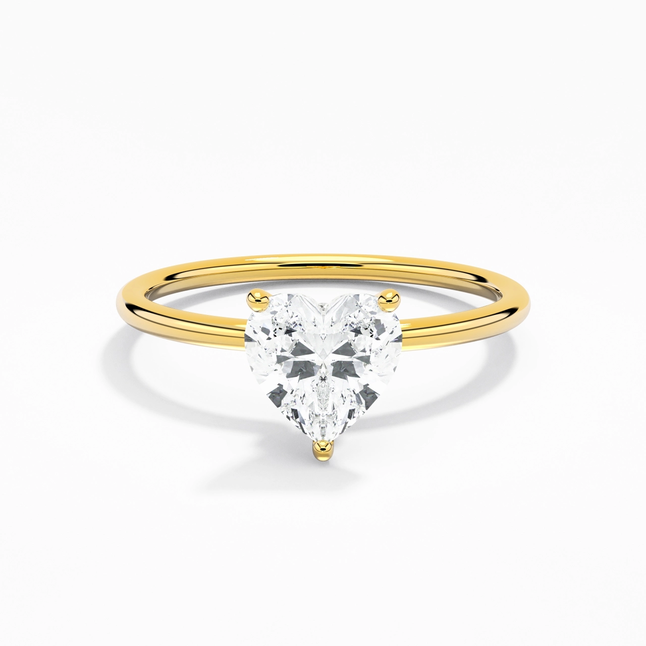 1.00ct Moissanite Engagement Ring 18K Gold