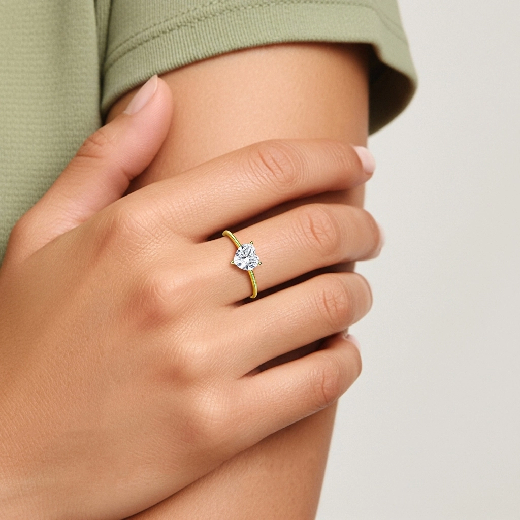 1.00ct Moissanite Bague de fiançailles Argent sterling 925