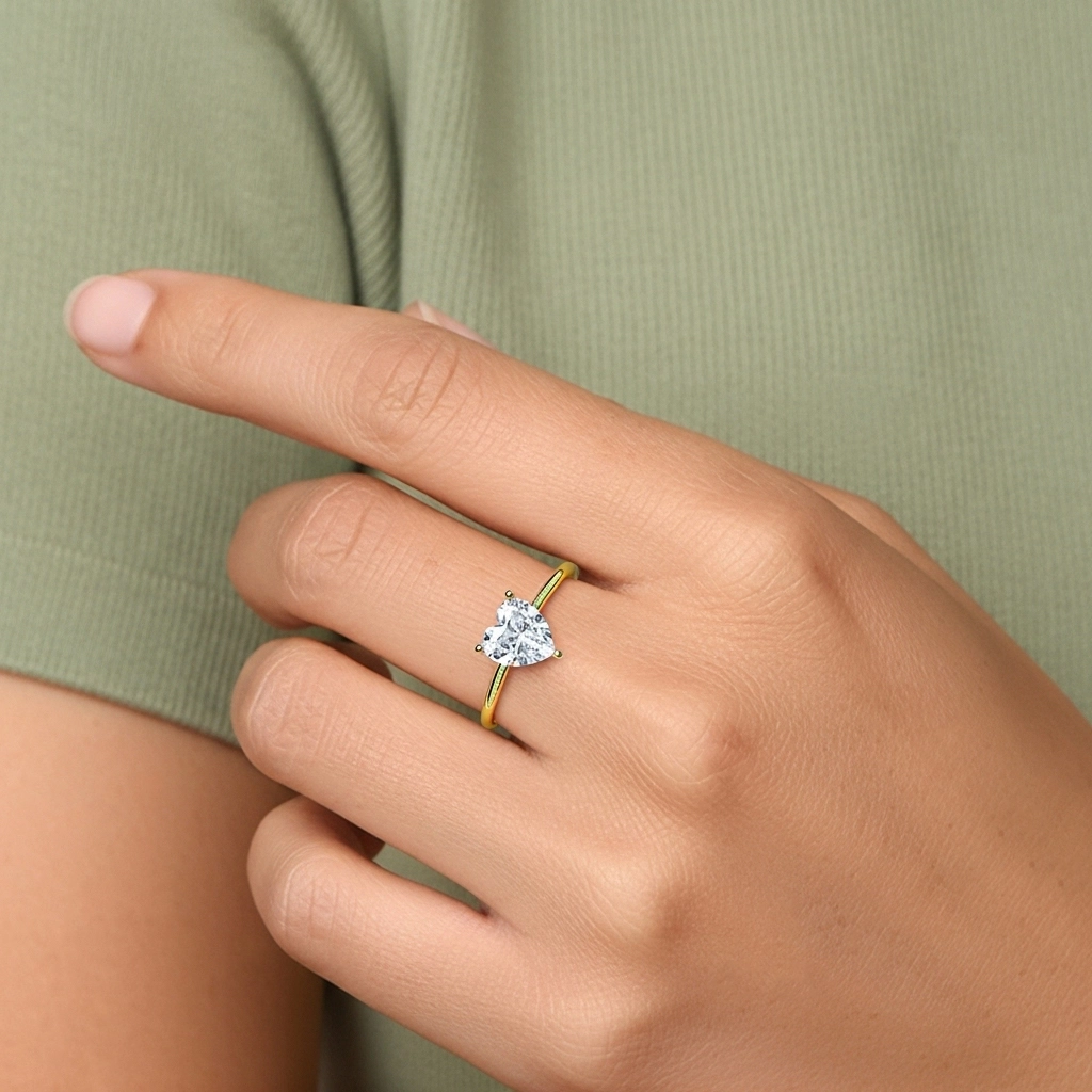 1.00ct Moissanite Bague de fiançailles Argent sterling 925