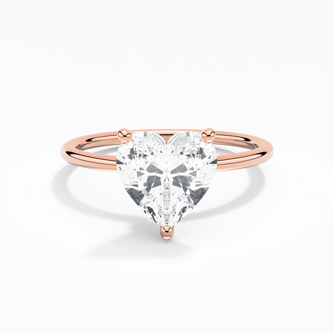 2.00ct Moissanite Engagement Ring 18K Rose Gold