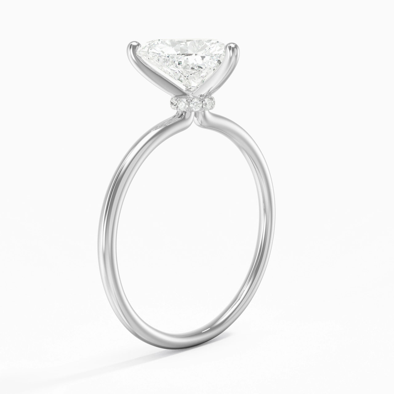 2.00ct Moissanite Engagement Ring Platinum