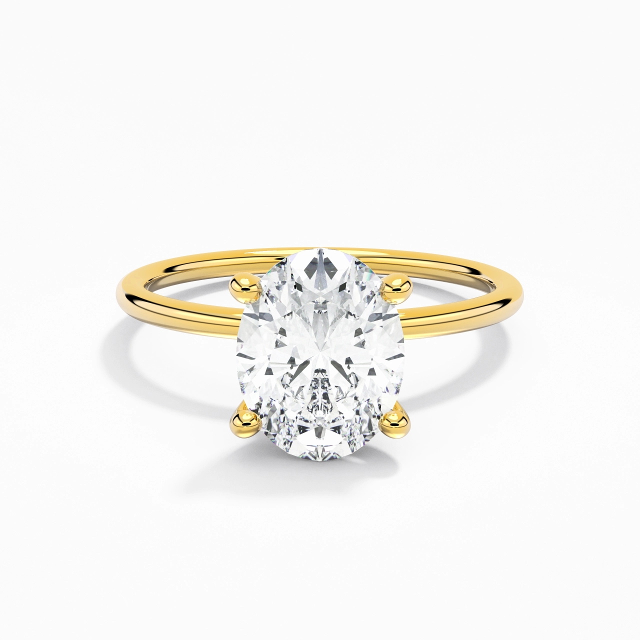 2.00ct Moissanite Engagement Ring 14K Gold