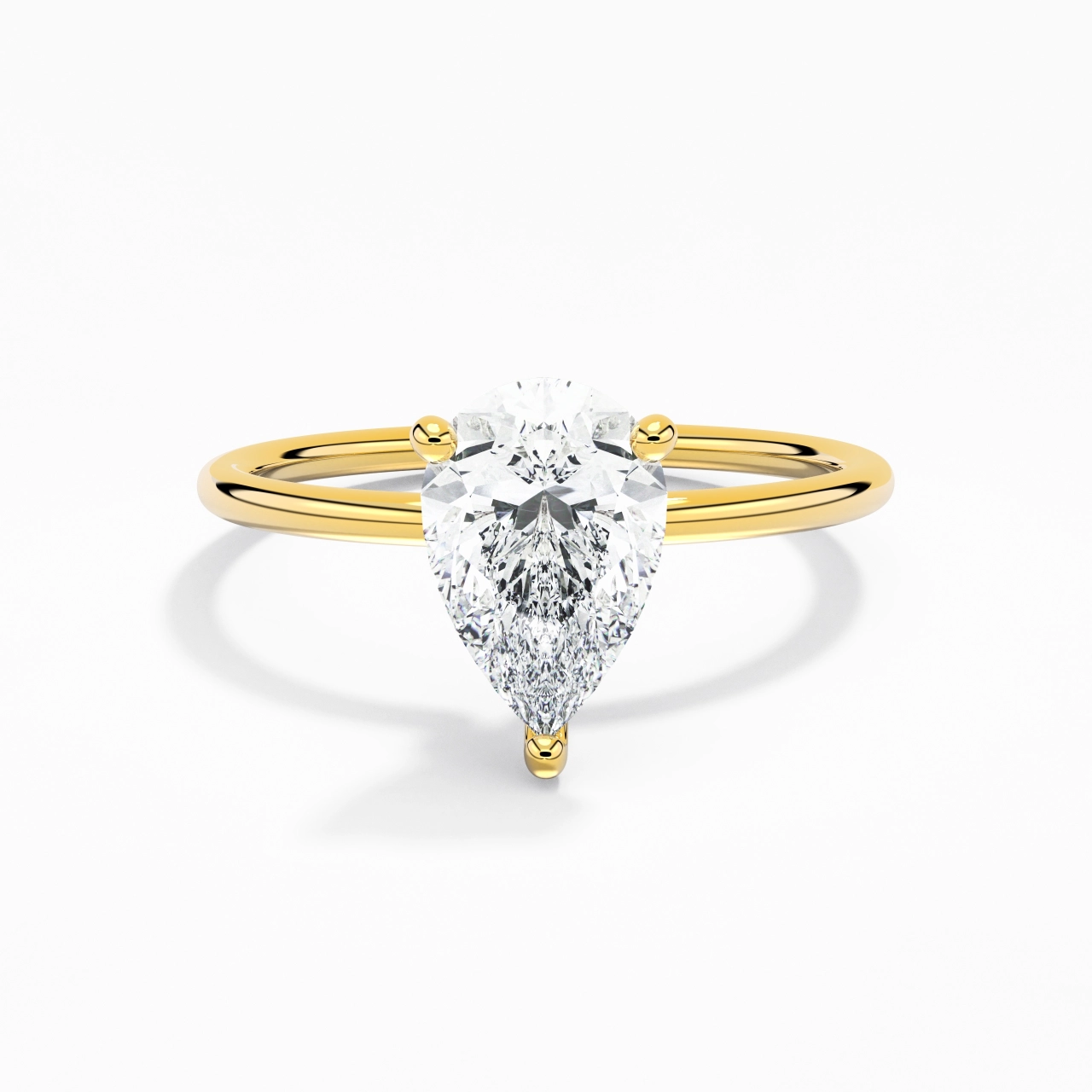 1.50ct Moissanite Engagement Ring 14K Gold