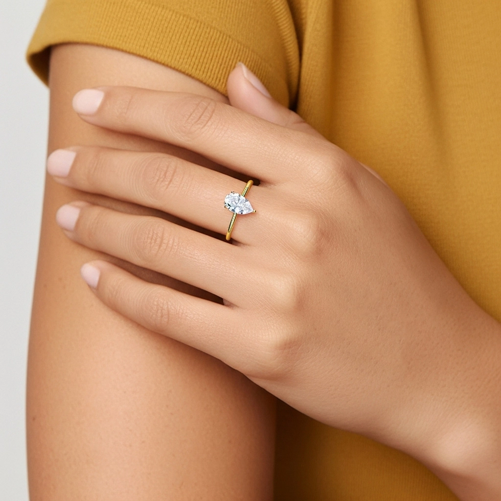 1.00ct Moissanite Bague de fiançailles Argent sterling 925