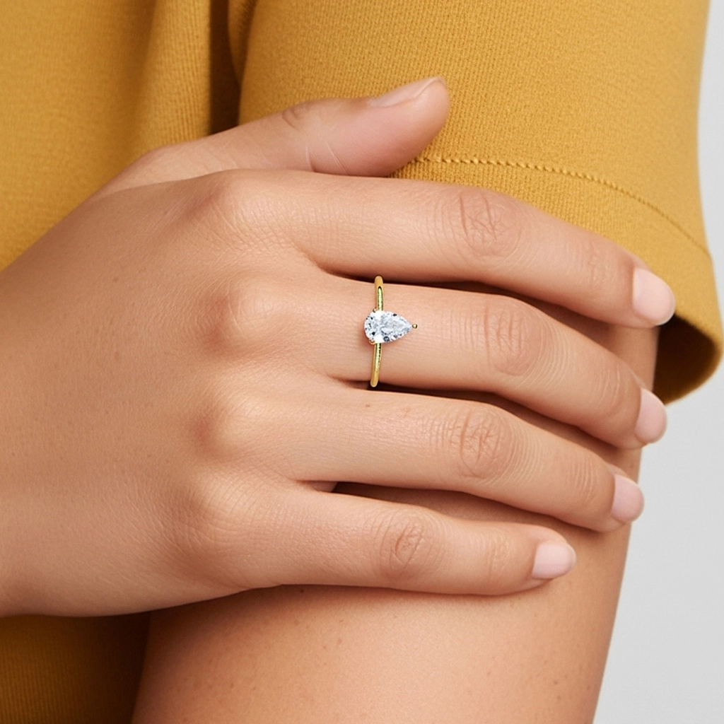 1.00ct Moissanite Bague de fiançailles Argent sterling 925