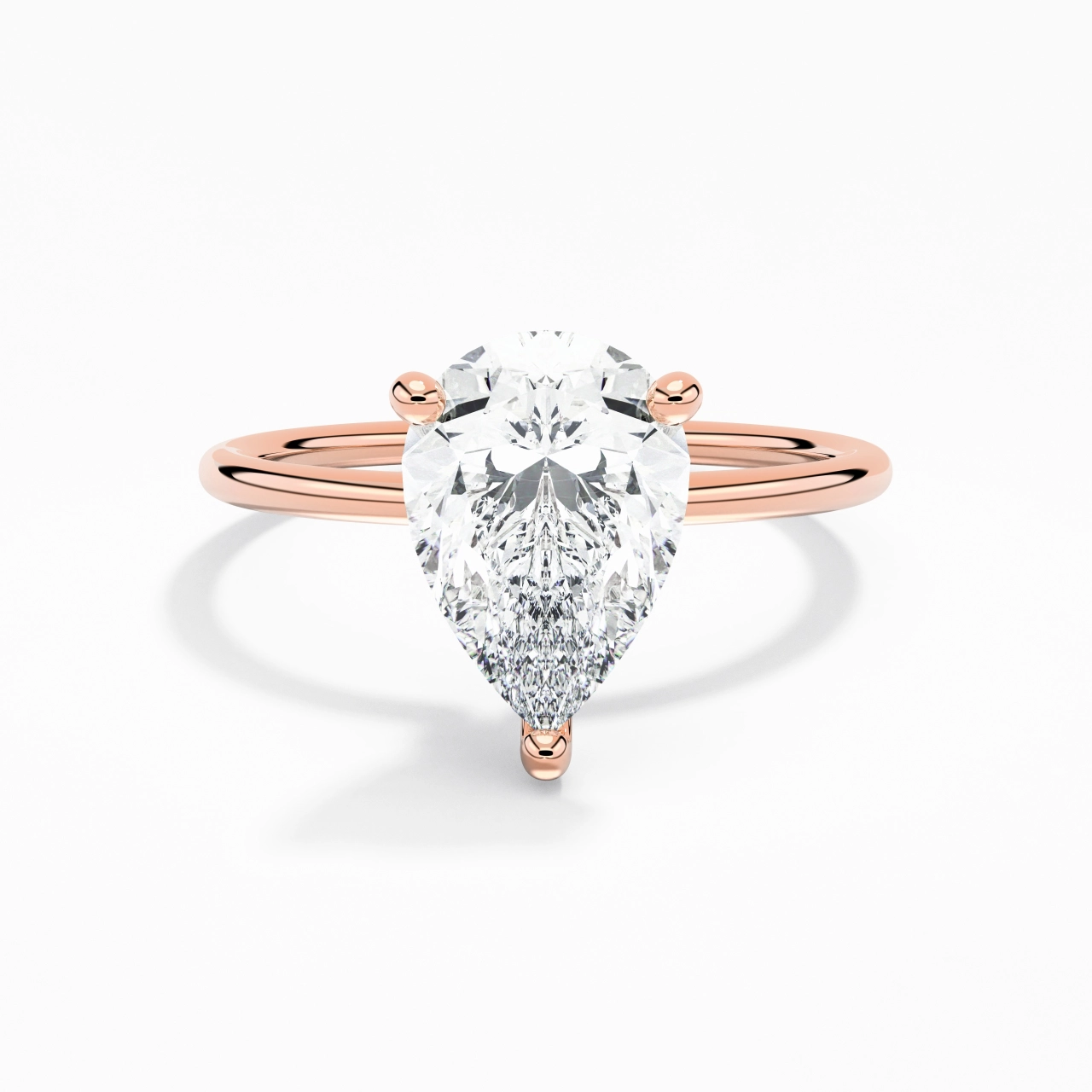 2.00ct Moissanite Engagement Ring 18K Rose Gold