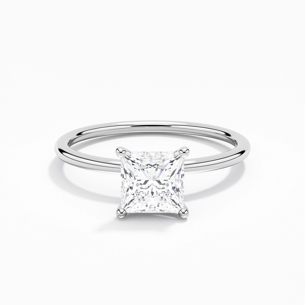 1.00ct Moissanite Engagement Ring 925 Sterling Silver