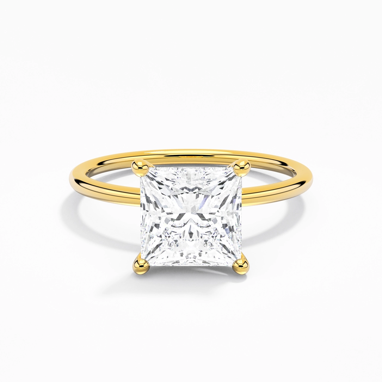 2.00ct Moissanite Engagement Ring 18K Gold