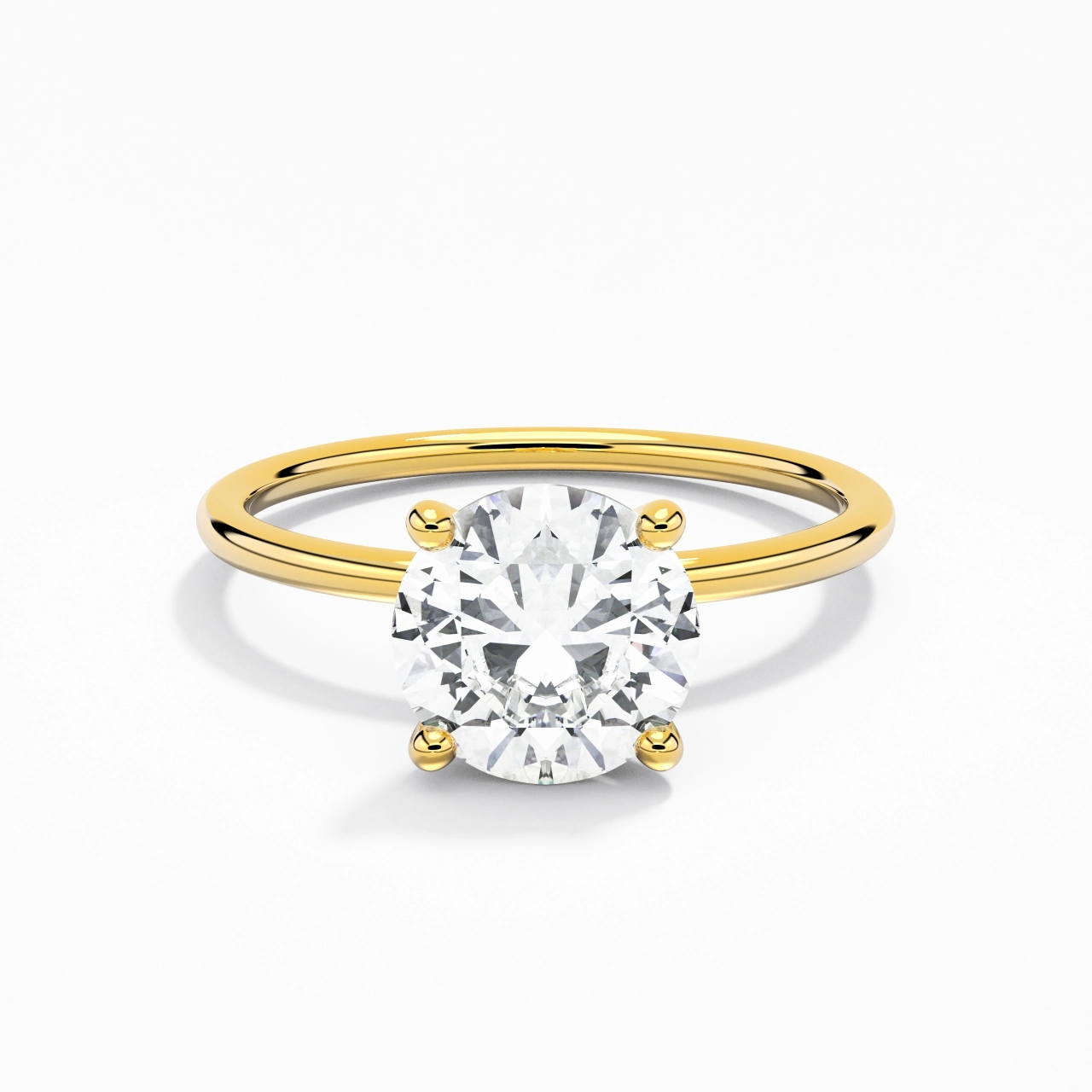 1.50ct Moissanite Engagement Ring 14K Gold